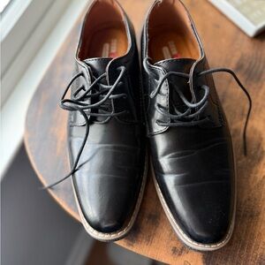 Deer Stags Black Leather Oxfords